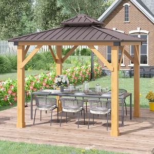 Outsunny 3x(3)M Hardtop Gazebo Patio Canopy Shelter Outdoor Double-tier roof by Outsunny