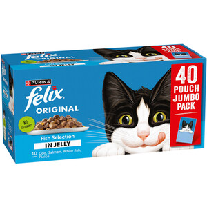 Felix Original Adult Wet Cat Food in Jelly - 40 / Fish Selection by Felix
