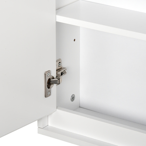 HOMCOM Wall Mount Mirror Cabinet Storage Bathroom Cupboard - White by HOMCOM