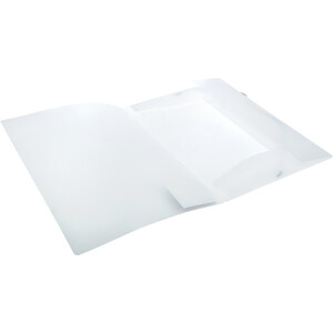 Recycled PP Elasticated Folder - White
