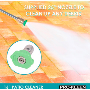 Stainless Steel Patio And Decking Pressure Washer - Silver by Pro-Kleen