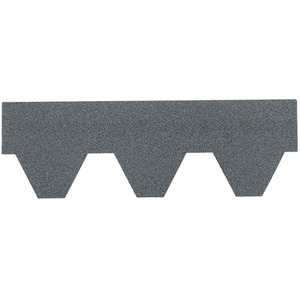 18Pcs Hexagonal Asphalt Roofing Shingles - Grey by Livingandhome