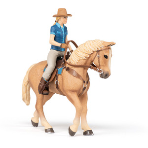 PAPO Horses and Ponies Cowgirl and Her Horse Toy Figure - Brown by PAPO