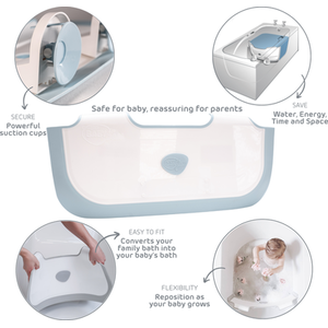 BabyDam Bathwater Barrier alternative to a baby bath suitable from birth - Blue by BabyDam