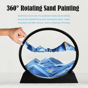Dynamic Sand Art 3D Rotatable Frame - Blue by Dyzi