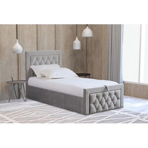 Mia Ottoman Bed - Grey / Single
