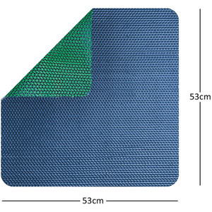 Reversible Square Dual-Colour PVC Shower Mat - Blue / Green / 53cm x 53cm by Nicoman