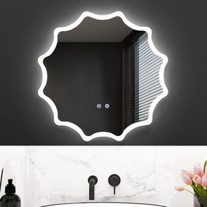 Bathroom Illuminated Vanity Mirror - Silver by Costway