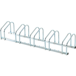 HOMCOM Bike Stand Parking Rack 2022 - Silver / 145L x 33W x 27H cm by HOMCOM