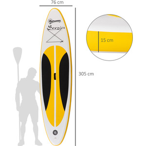 Outsunny 10ft Inflatable Board - Yellow by Outsunny