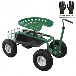 Heavy-Duty Mobile Garden Seat - Green by Monstershop
