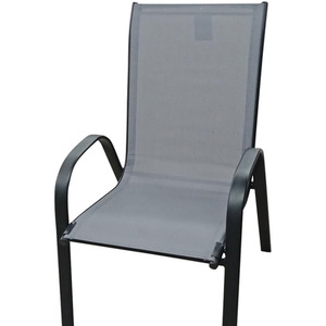 The Lancaster - Black and Grey Metal 4 Seat Garden Dining Set with Parasol - Grey by Madefor.living