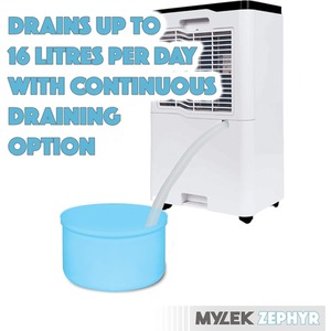 Digital Dehumidifier 16L With Humidity Display - White by Mylek