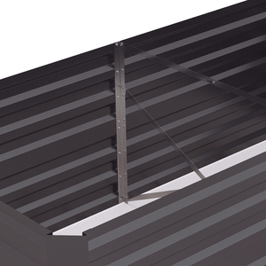 Outsunny Galvanised Raised Garden Bed Planter - Dark Grey by Outsunny