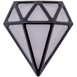 Diamond Black Bathroom Wall Light - Black by ValueLights