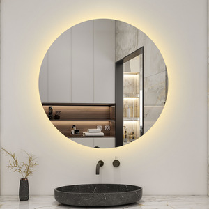 Round Bathroom Mirror with 3 Colours Lights, Backlit by AicaBathroom