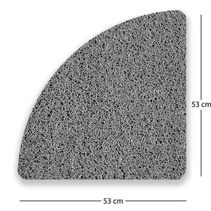 PVC Spaghetti Loofah Corner Shower Mat by Nicoman