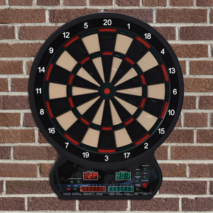 HOMCOM LED Dartboard Electronic Scoreboard - Black and Orange by HOMCOM