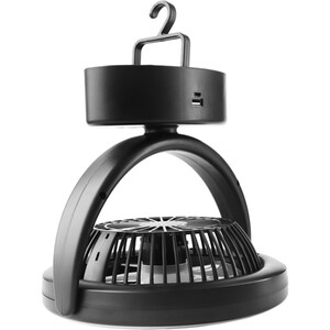 LED Camping Light and Fan - Black