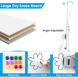 Mobile Magnetic Whiteboard by Costway