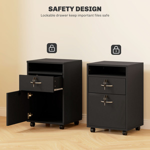 HOMCOM Filing Cabinet With Drawer by HOMCOM