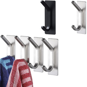 4 Packs Adhesive Hook - black by n/a