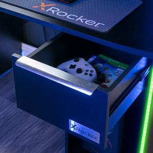 X Rocker Electra Gaming Desk with Wireless Charging and NEO Motion - BLACK by X Rocker
