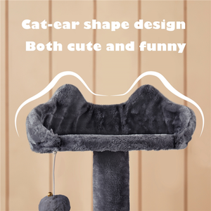 Multilevel Cat Tree with Scratching Posts - Dark Grey / 137cm by Yaheetech