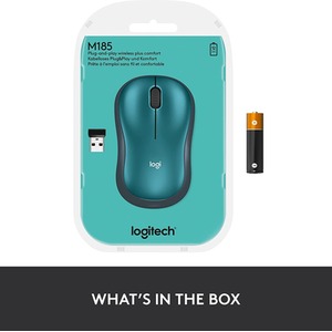 Logitech Wireless Optical Mouse - Blue / M185 Blue by Logitech