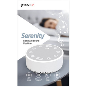 Serenity Sleep Aid Sound Machine with White Noise and Natural Sounds - White by Groov-e