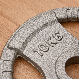 HOMCOM Weight Plates Grip Plate Sets - Silver / 2 by HOMCOM