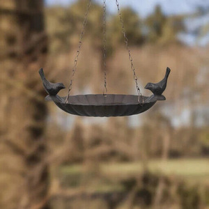 Cast Iron Hanging Bird Feeder - Brown by Garden Mile