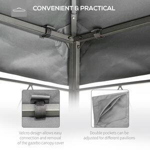 Outsunny Patio Gazebo Tent Cover Replacement by Outsunny
