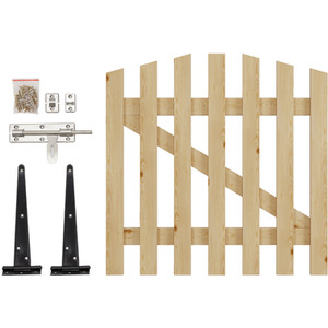Solid Wood Garden Gate with Z-Shaped Structure by Livingandhome