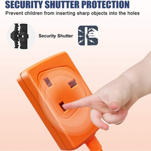 1 Gang Unswitched Orange Extension Lead - Orange / 10m by ExtraStar