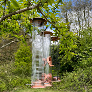 Copper Style Hanging Bird Feeders Seed, Nut and Fatball - Bronze by Selections