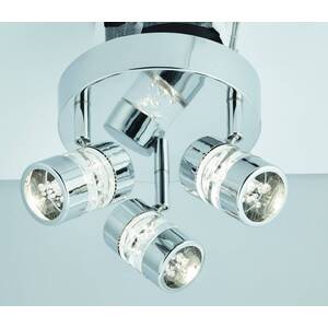 Bubbles LED 3 Light Bathroom Ceiling Spotlight Chrome, Bubble Effect IP44 - Chrome by NA