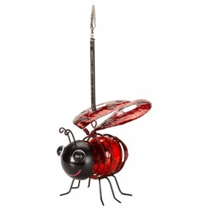 Hanging Solar Bug Garden Lights - Red & Black by Garden Mile