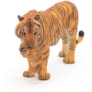PAPO Wild Animal Kingdom Tigress with Cub Toy Figure - Black by PAPO