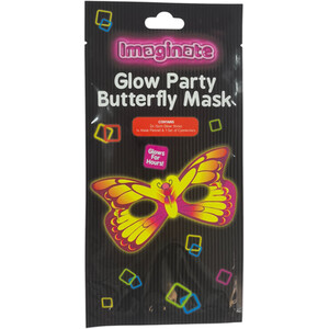 Glow Party Butterfly Mask - Yellow by Imaginate