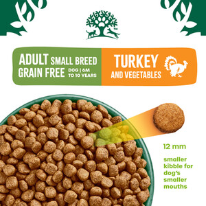 James Wellbeloved Grain Free Turkey and Vegetables Adult Small Dog Food 1.5kg - Brown by James Wellbeloved