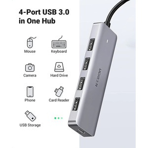 Ugreen USB Type C 4 Port USB Hub - Grey by UGREEN
