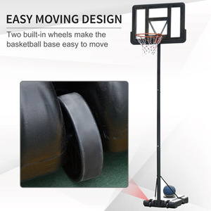 HOMCOM Portable Freestanding Basketball Hoop Stand - Black by HOMCOM