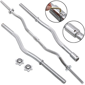 Barbell Weight Set for Strength Training - Black / 119.8cm / 25kg / 120cm by Yaheetech