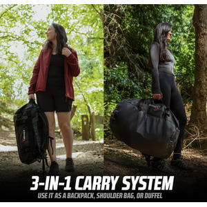 Heavy Duty Waterproof Rucksack 45L-90L - Black / 33cm by MoverX