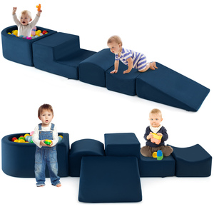 5-Piece Kids Soft Climbing Blocks - Blue by Costway