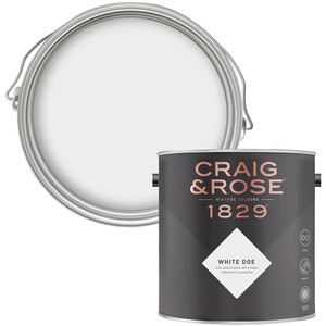 Craig and Rose Eggshell Paint - White Doe by Craig & Rose