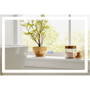 Bathroom LED Rectangle Mirror - Silver by Costway