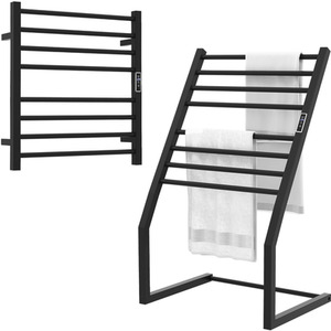2-in-1 Towel Warmer Rack - Black by Costway