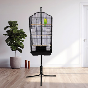 Metal Bird Cage with Stand - Black by Actiaspet